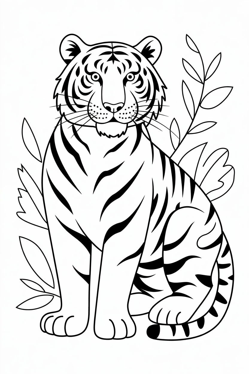 tiger coloring pages for adults
