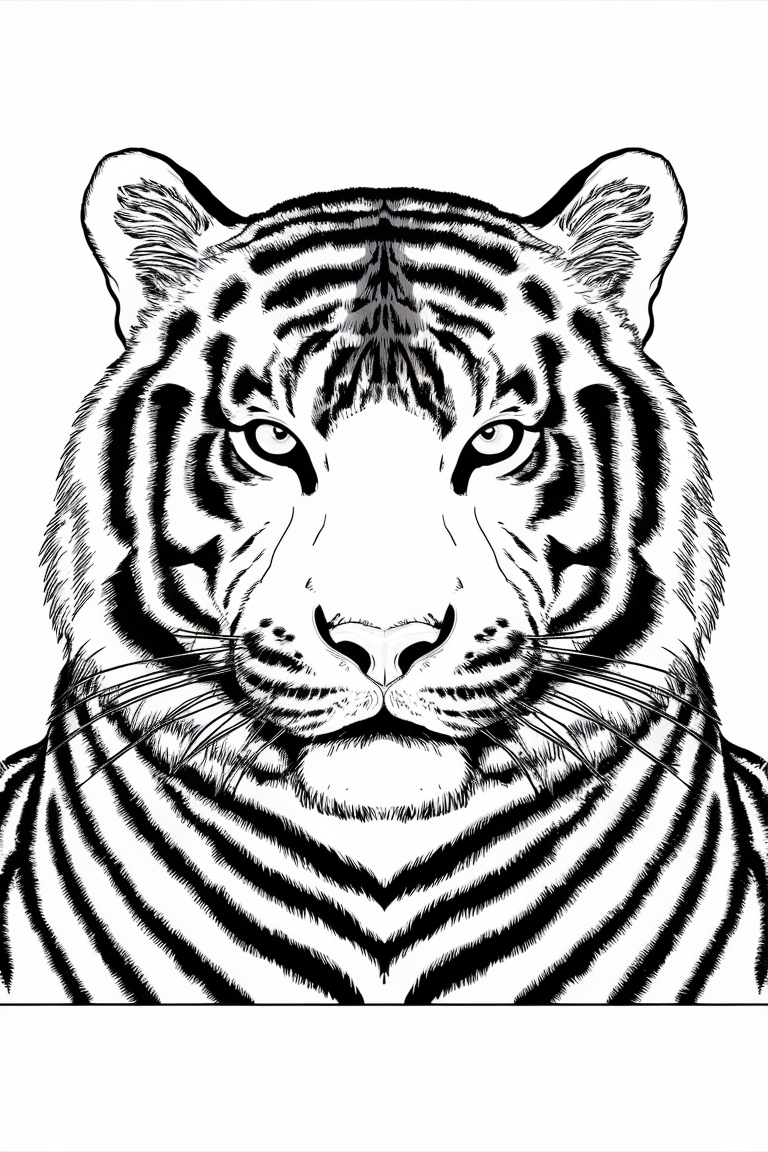 tiger coloring pages easy