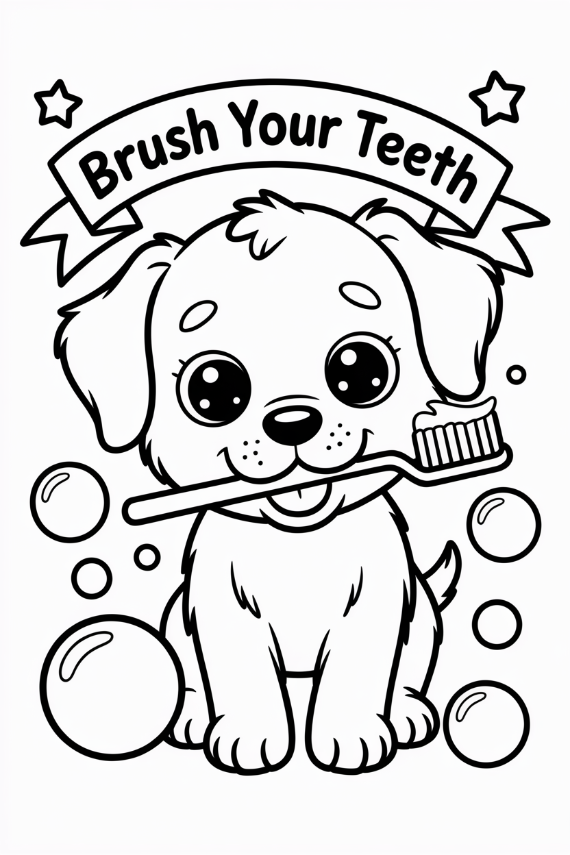 free printable coloring pages for kids puppy