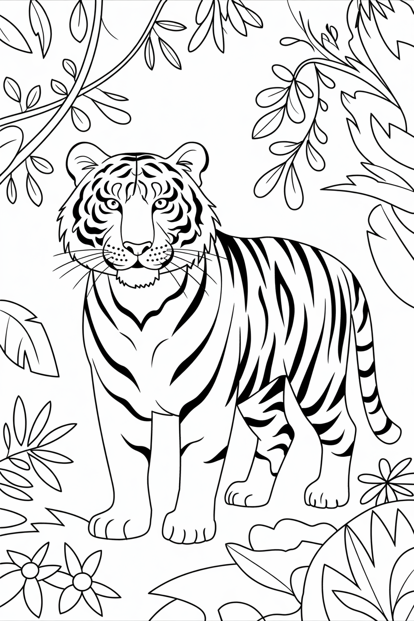 tiger coloring pages for adults