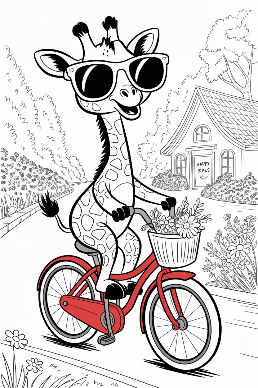 giraffe coloring pages for preschool