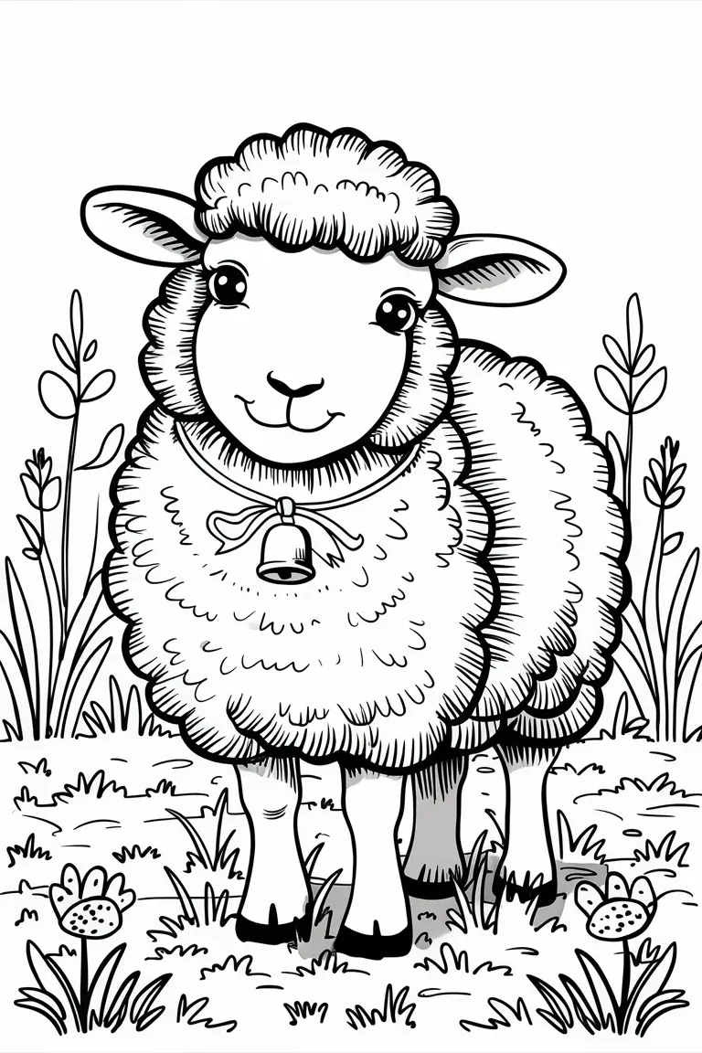 sheep coloring pages to print