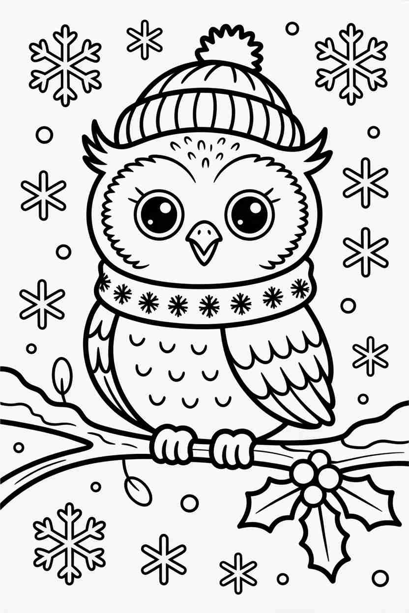 easy owl coloring pages