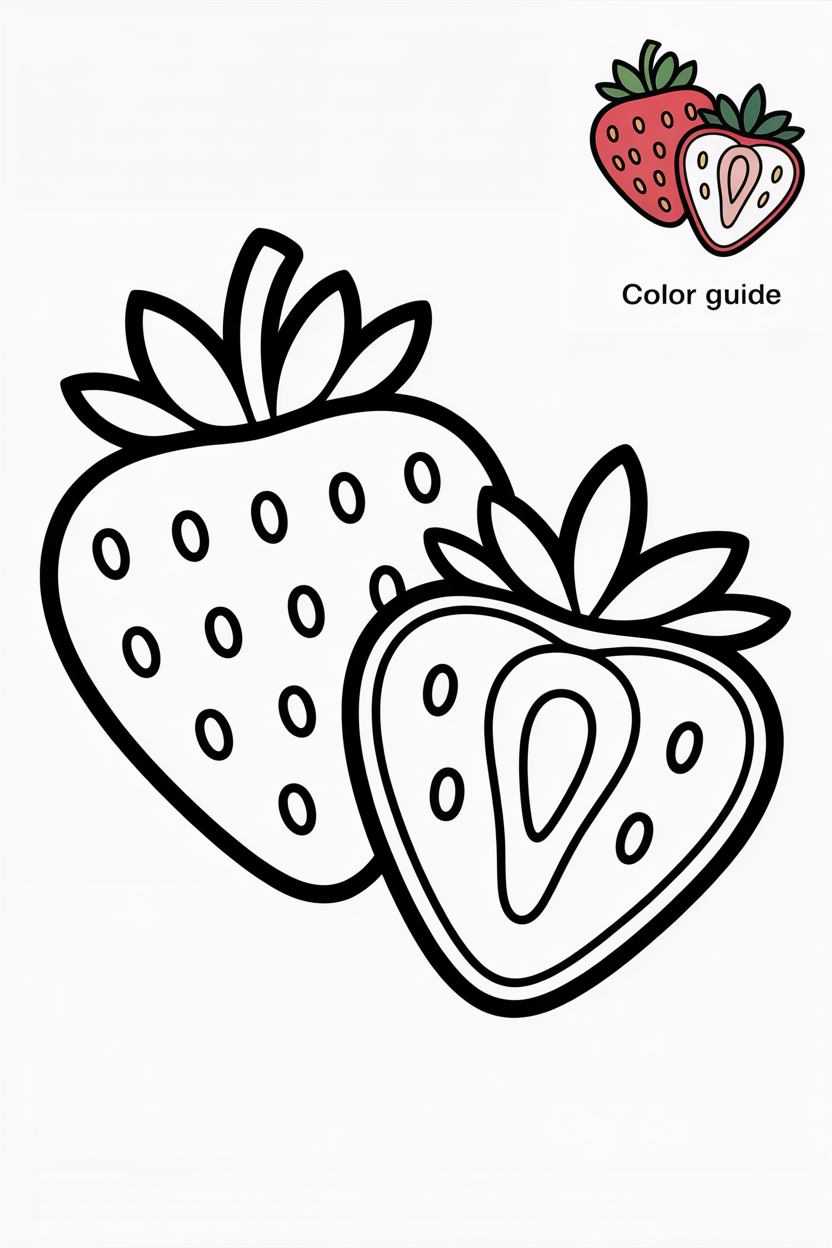 strawberry coloring pages pdf