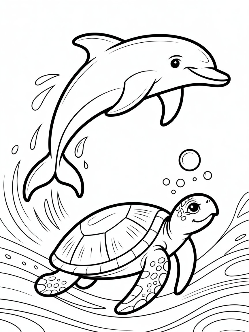dolphin coloring pages for adults