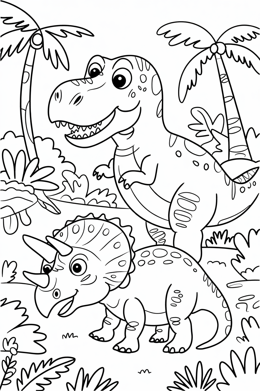 free printable coloring pages for kids dinosaurs