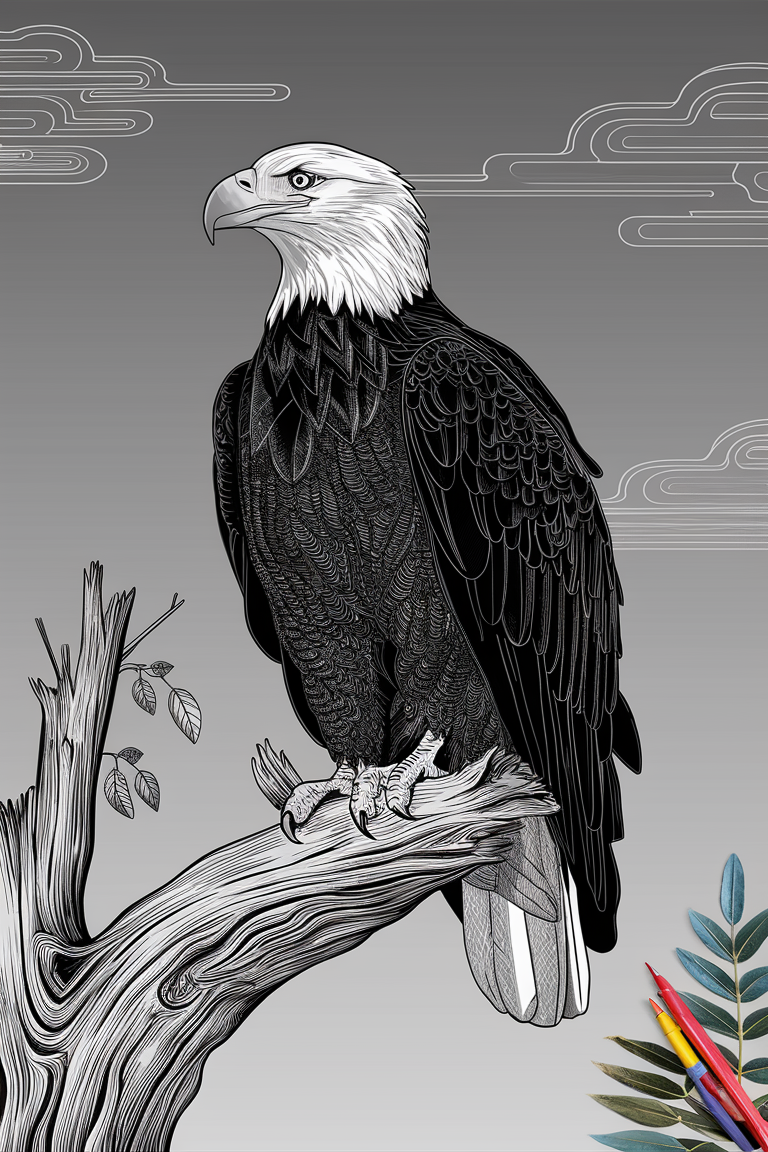 bald eagle coloring page