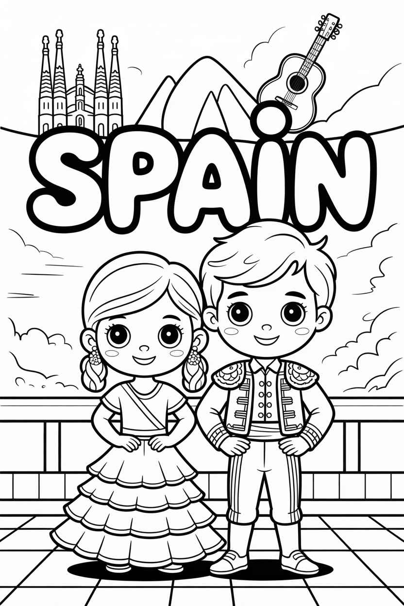 spain coloring pages free printable