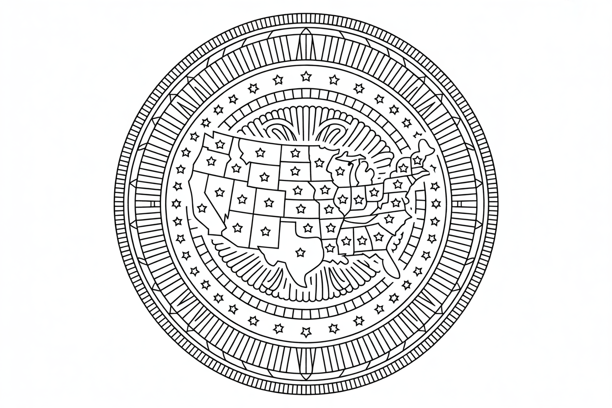 free United States coloring map