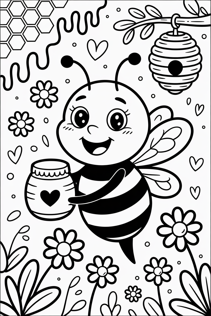 honey bee coloring pages