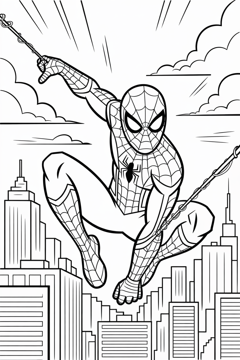 spiderman coloring pages for kids
