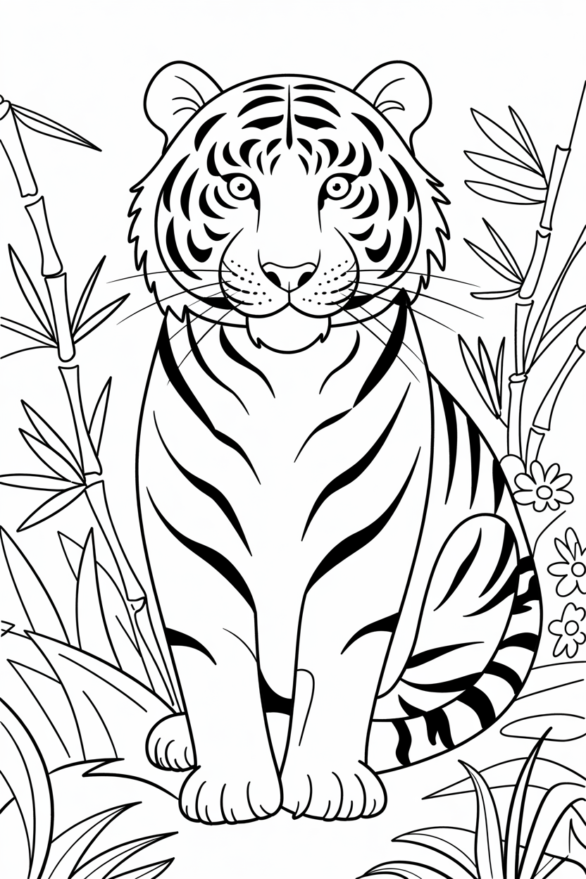 tiger coloring pages for adults