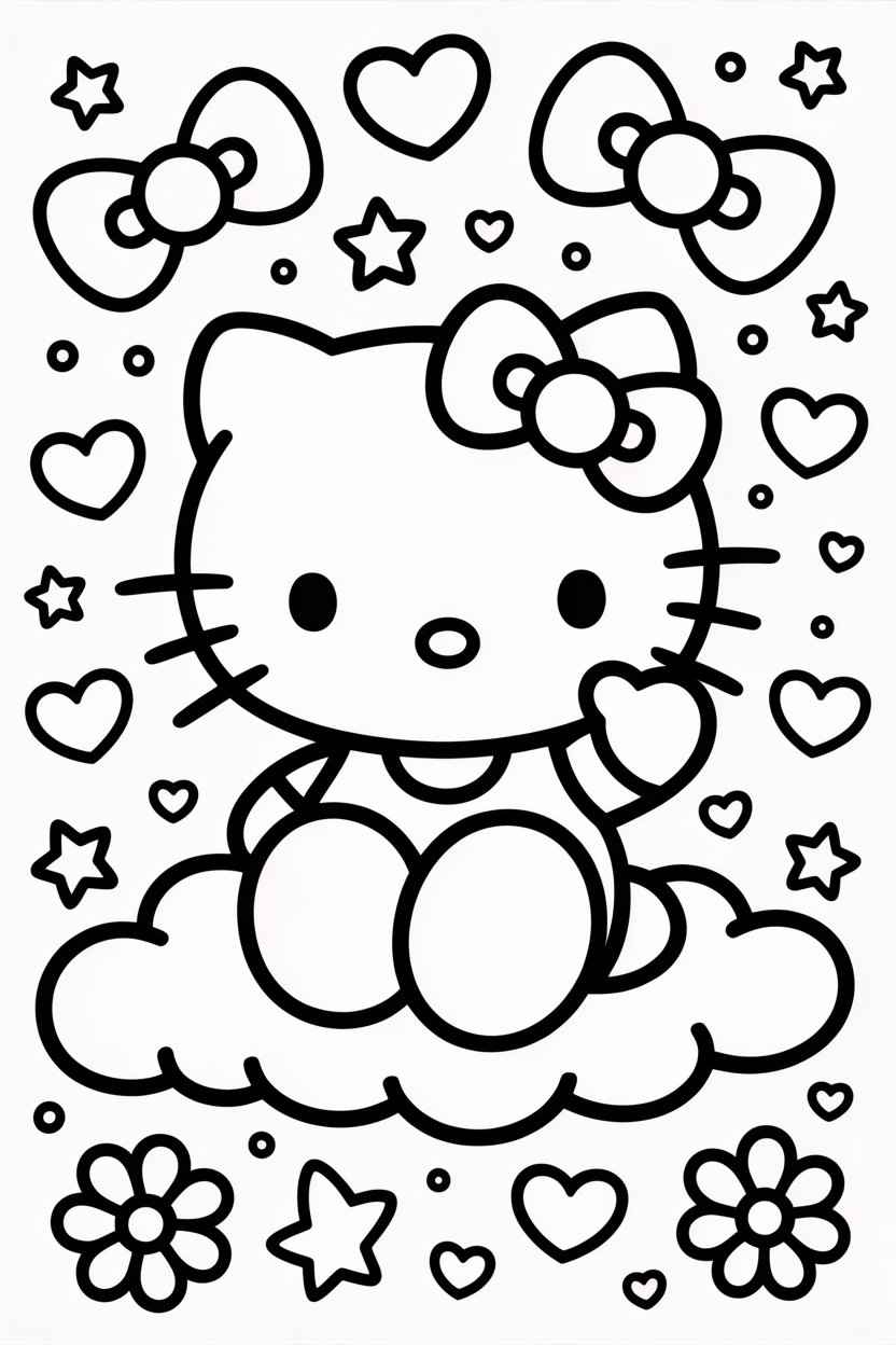 hello kitty coloring pages adult