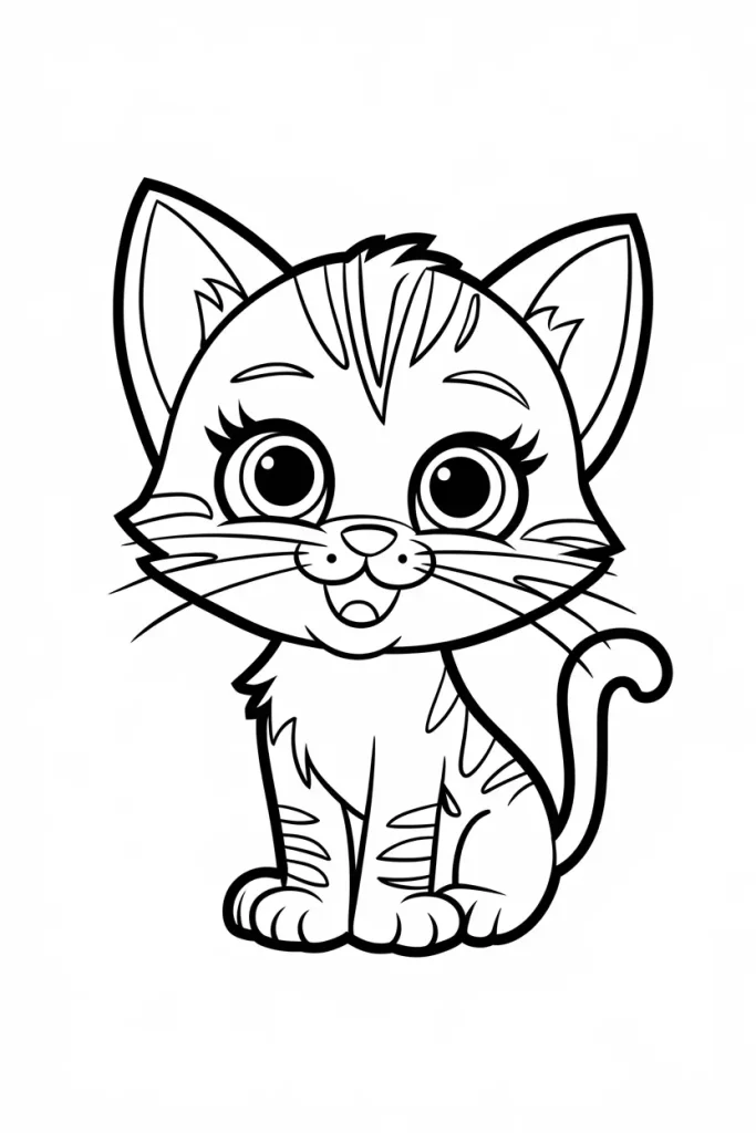 kitten coloring pages printable