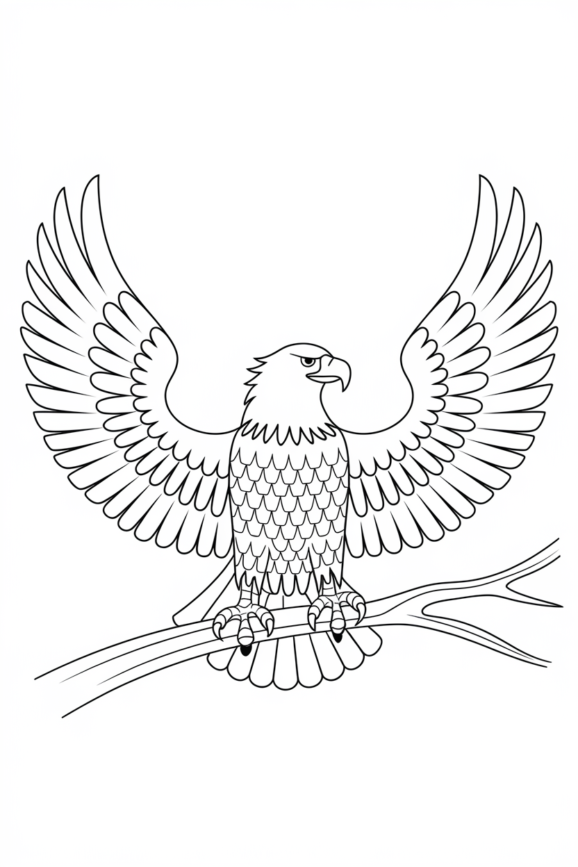 eagle coloring pages for Kids