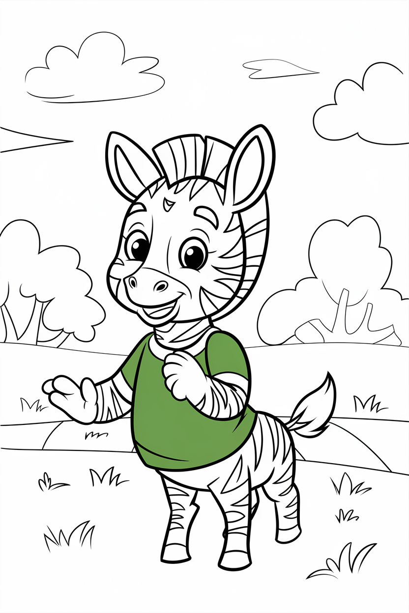 baby zebra coloring pages 