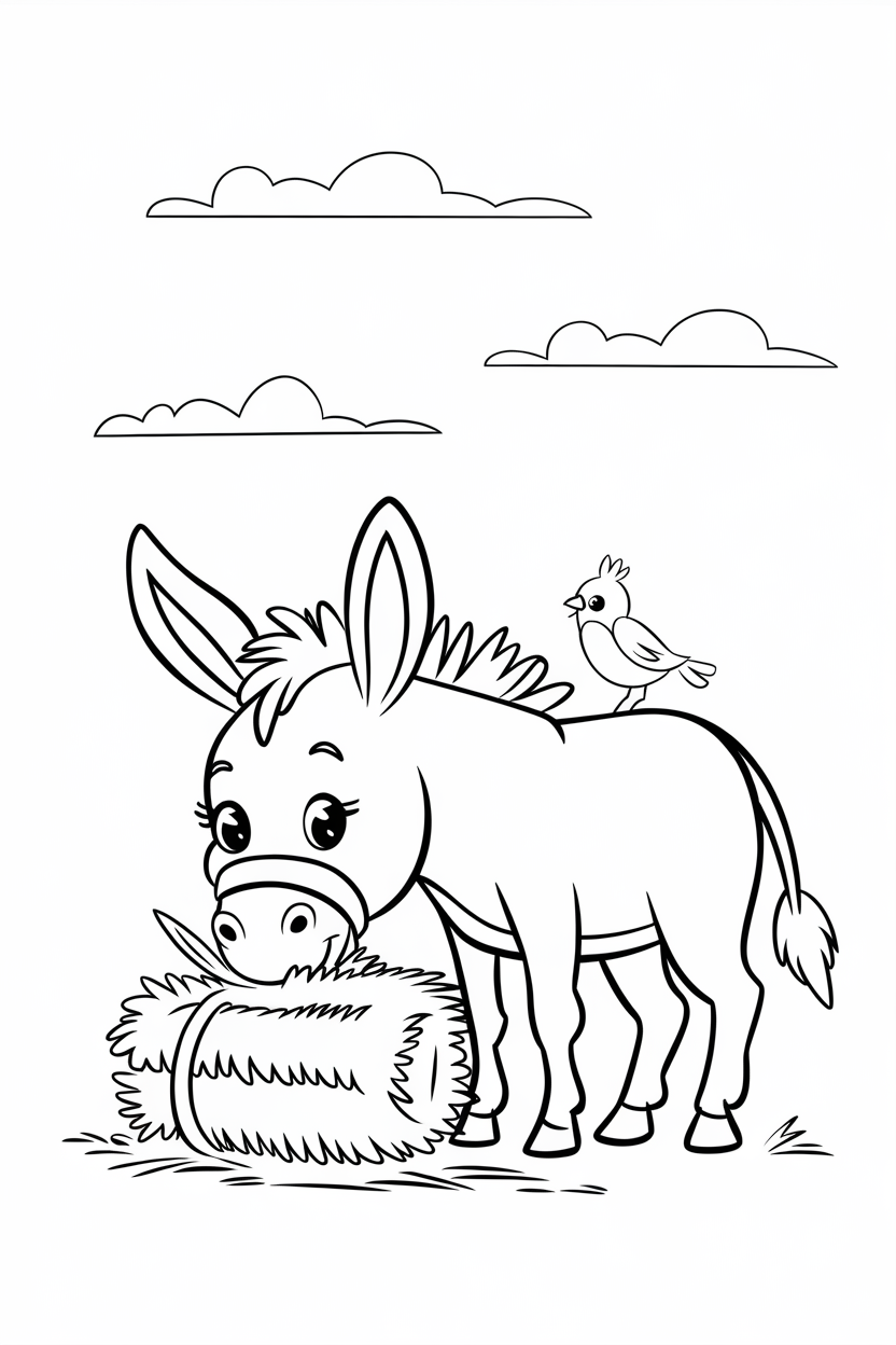 donkey coloring pages printable