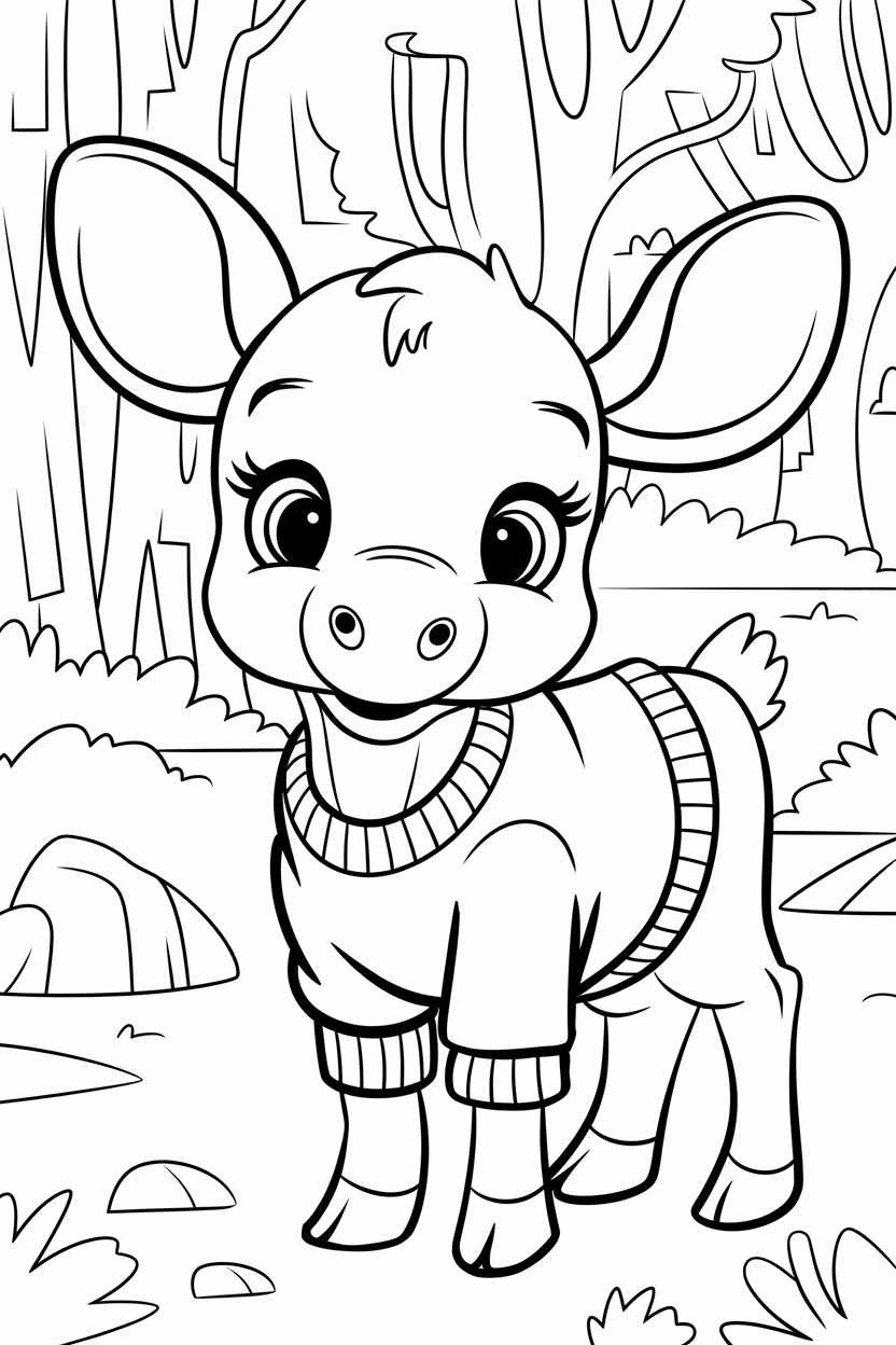 free printable moose coloring pages