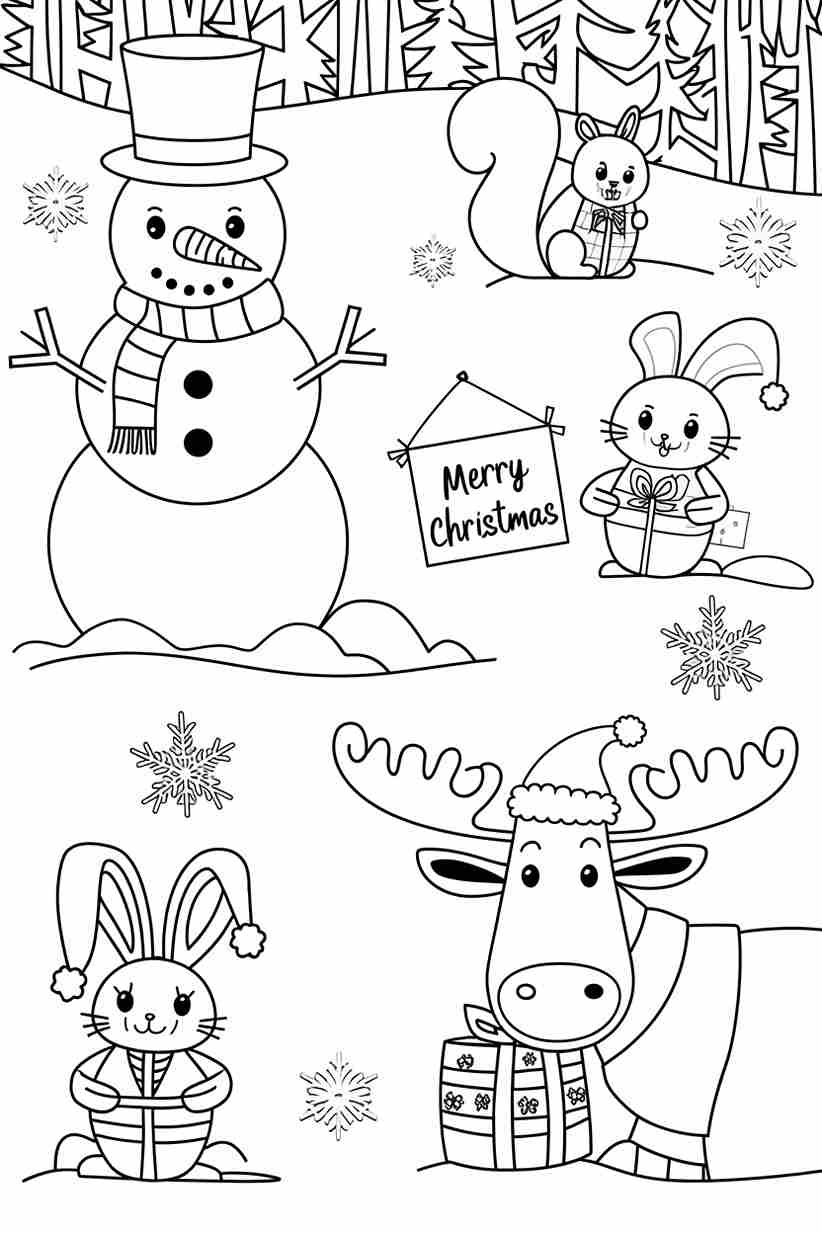 Christmas coloring pages printable
