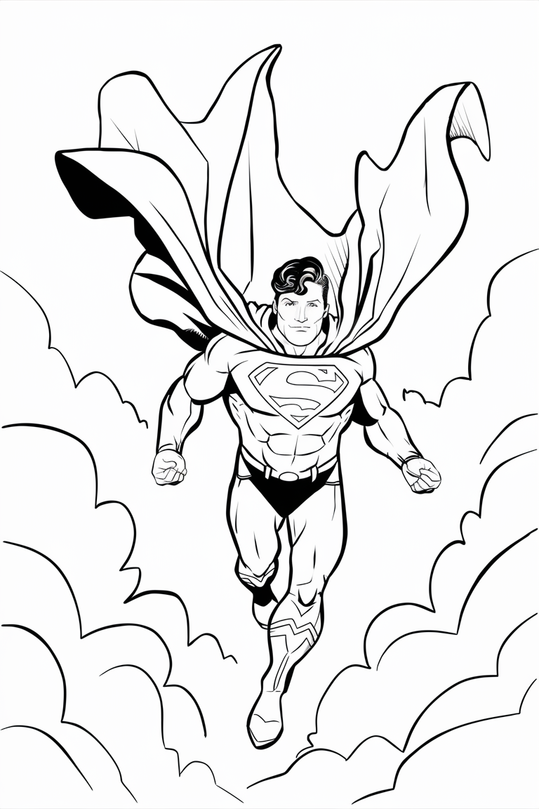 superman coloring pages for kids
