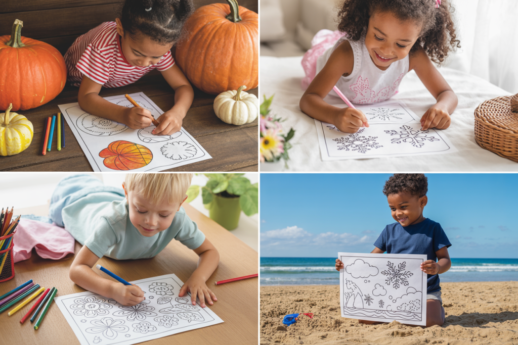 free printable coloring pages for kids summer