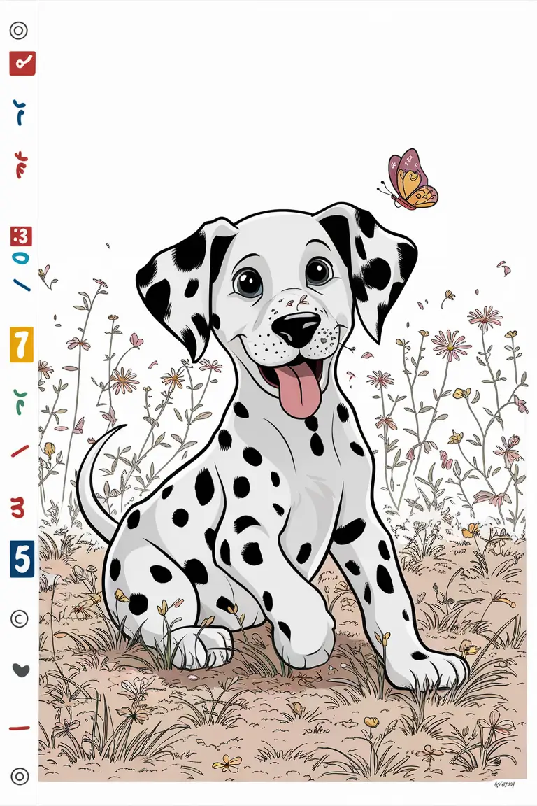 puppy coloring pages easy