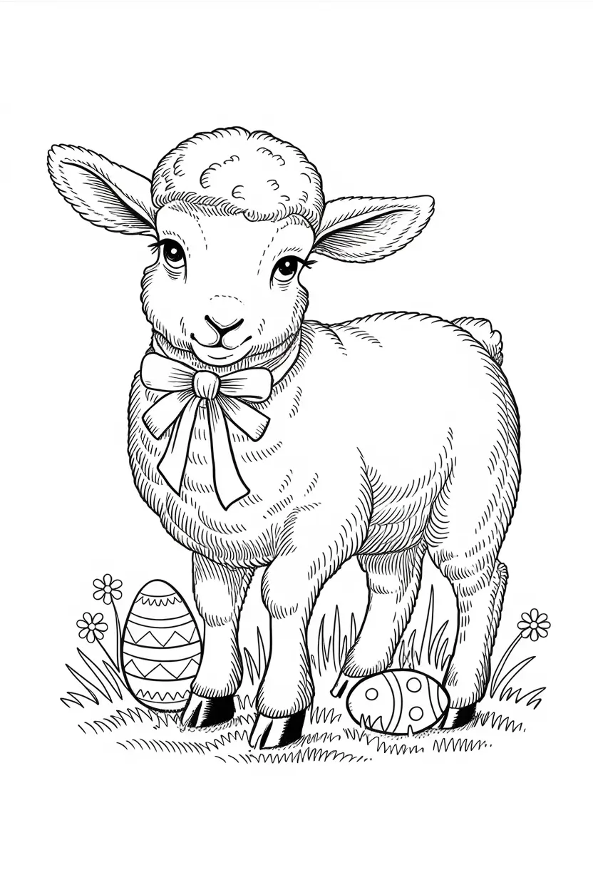 lamb coloring pages preschool