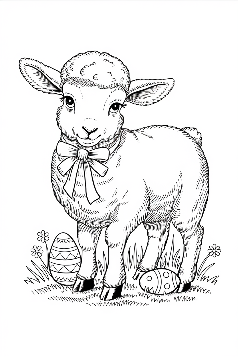 baby sheep coloring pages