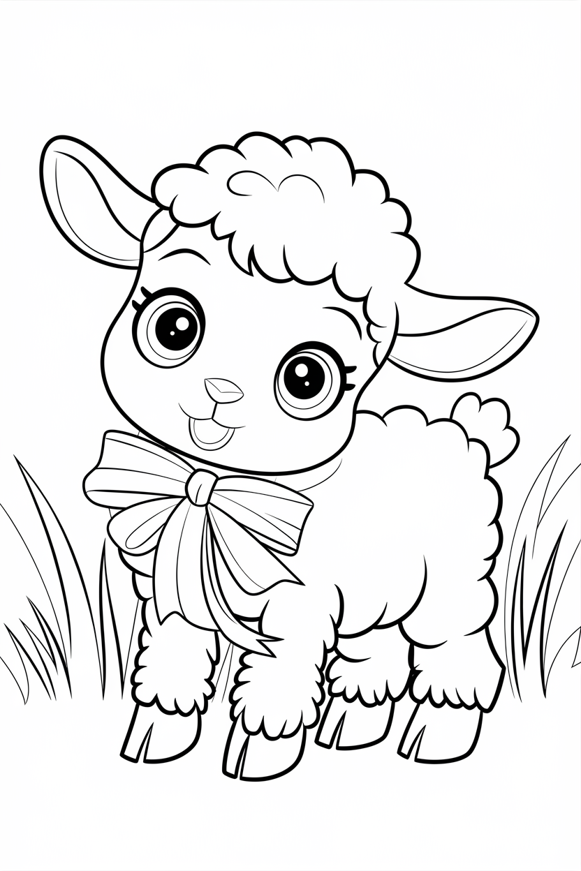 lamb coloring pages printable