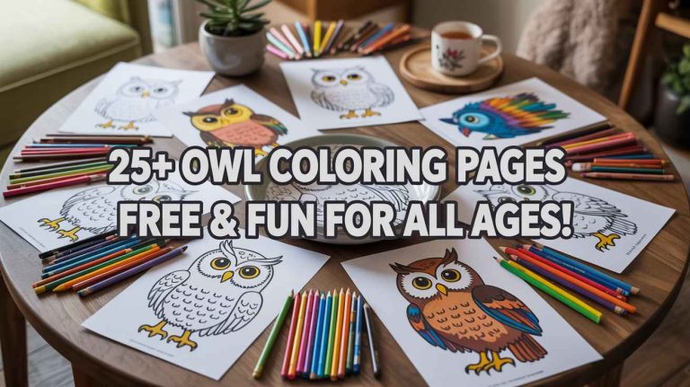 easy owl coloring pages