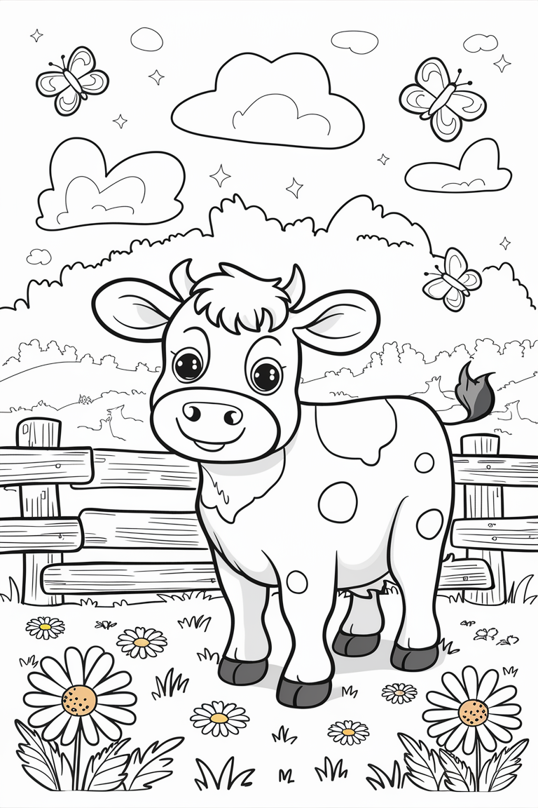 printable calf coloring pages