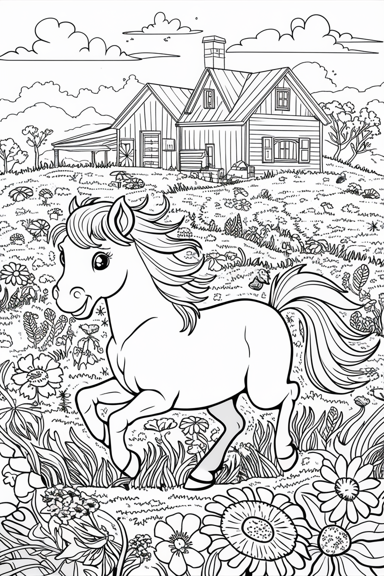 pony coloring pages printable free