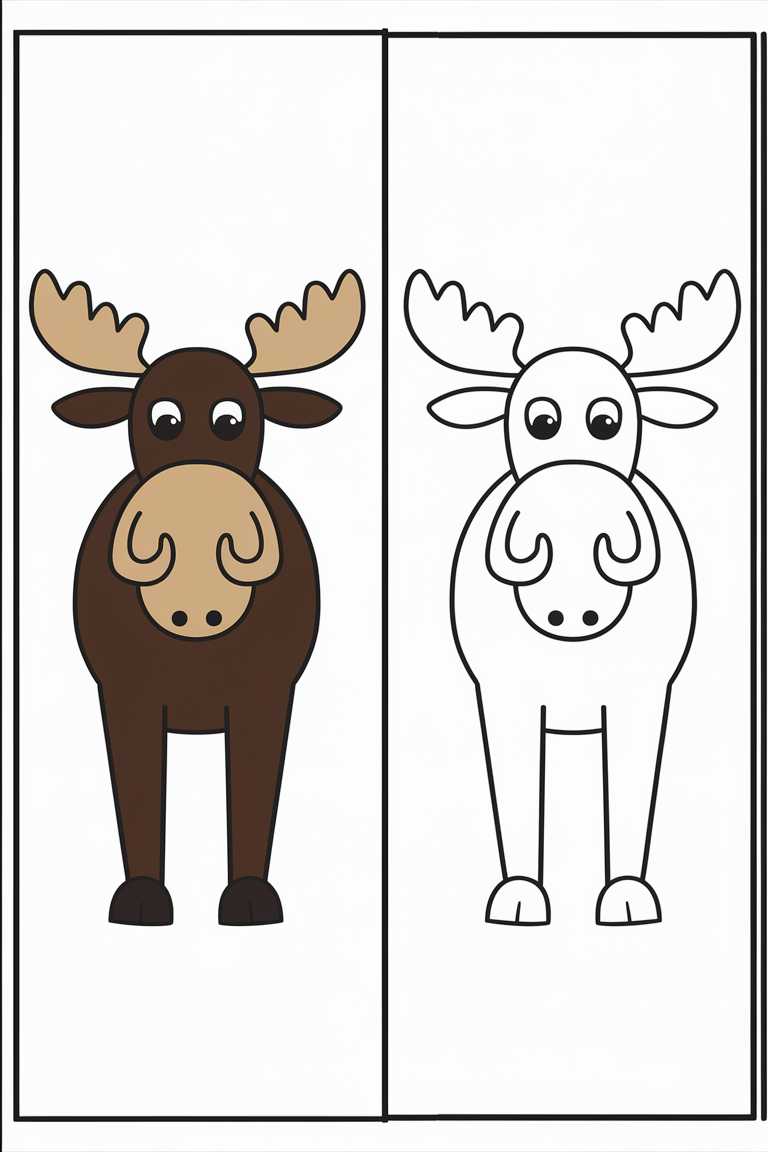 free printable moose coloring pages