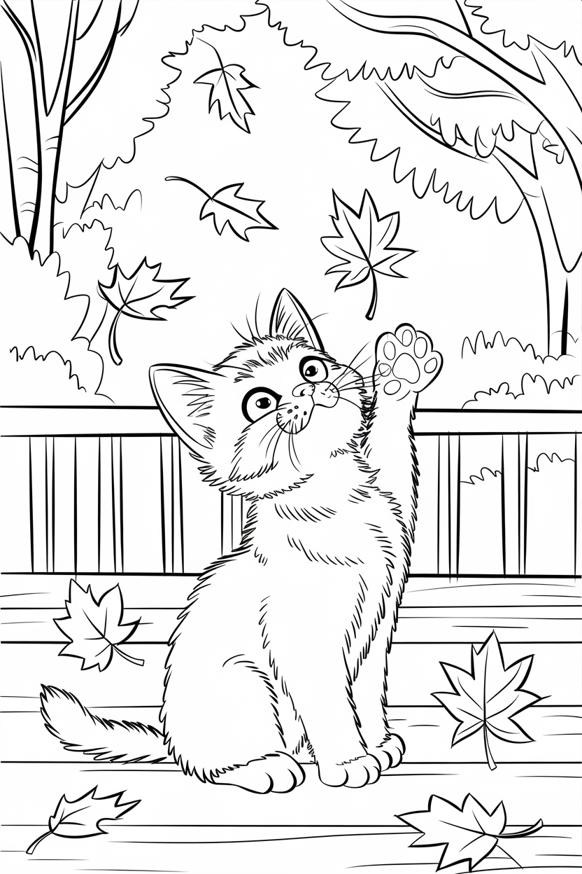 kitten coloring pages for toddlers