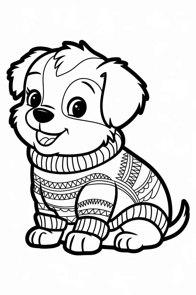 puppy coloring pages cute