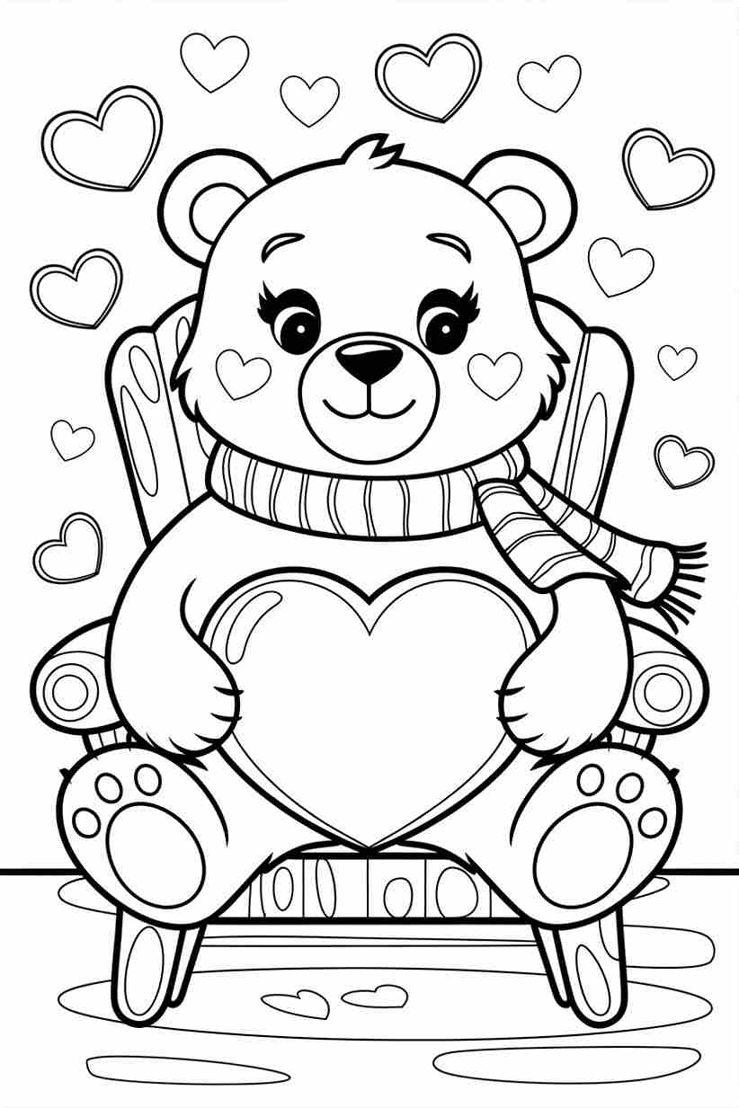 valentine day coloring pages