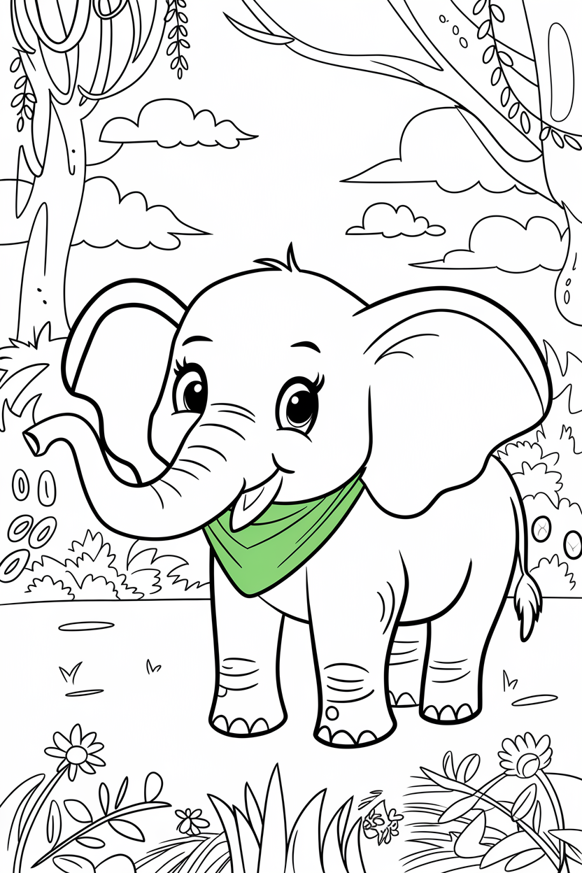 elephant coloring pages realistic