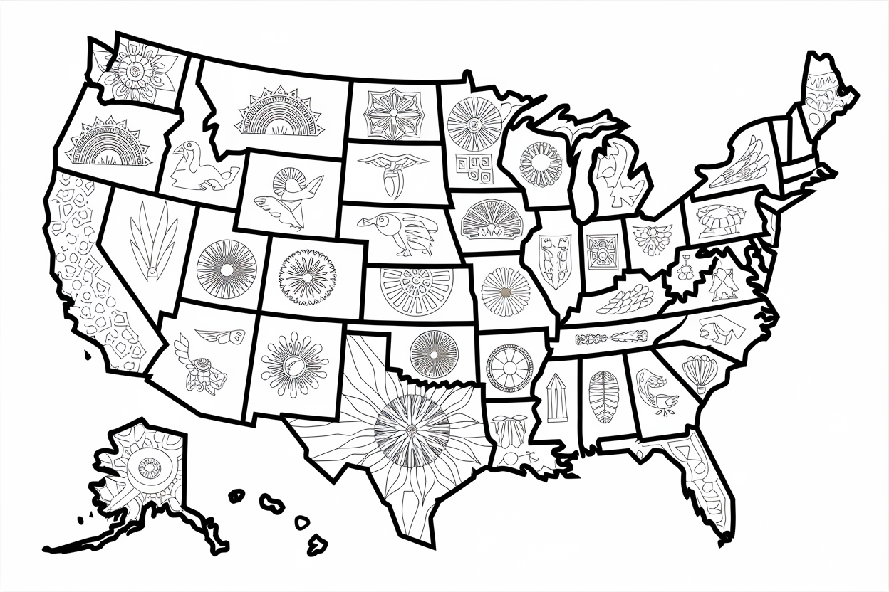 united states coloring pages