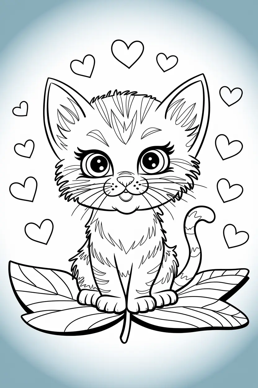 kitten coloring pages pdf