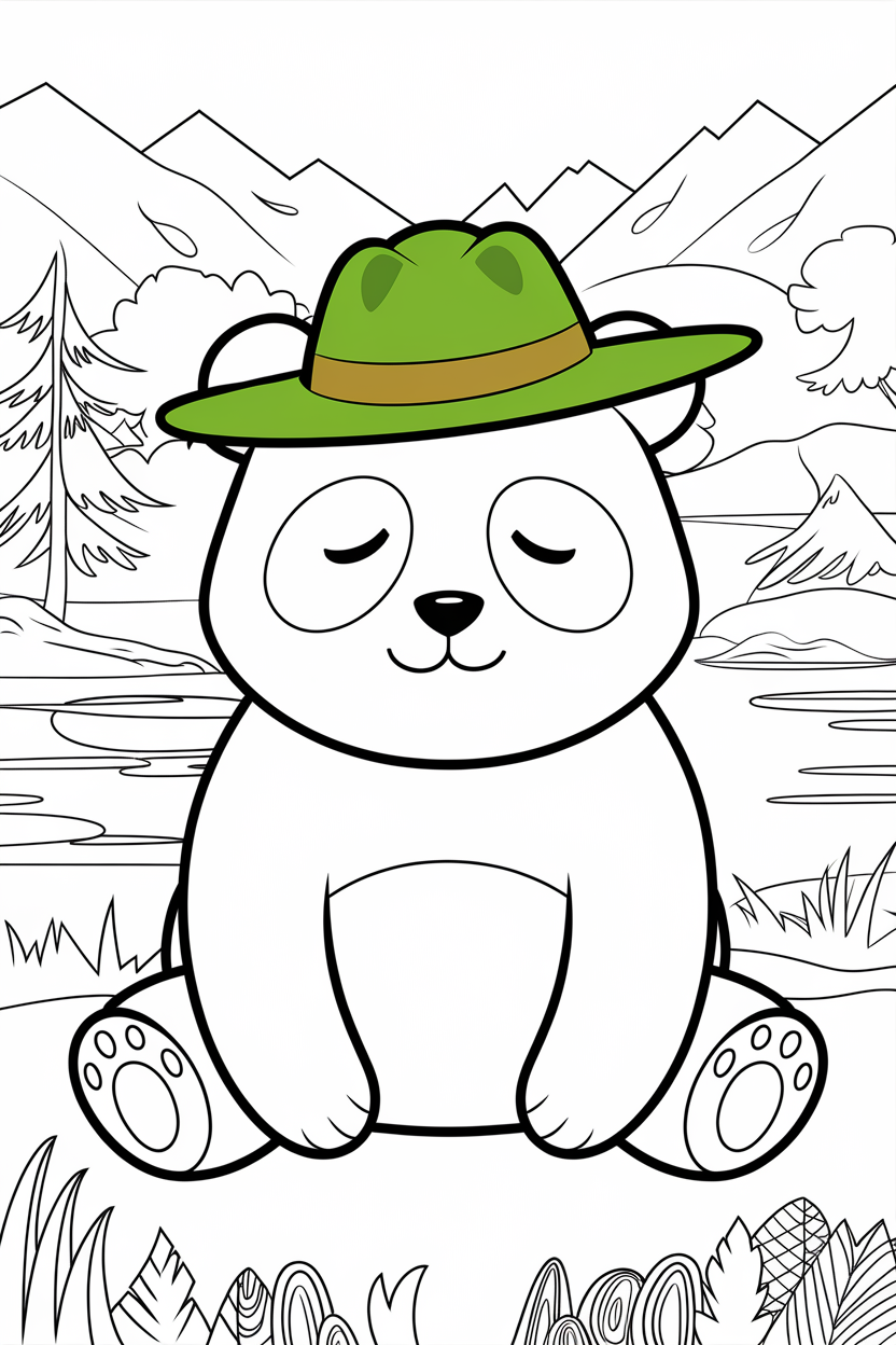 panda coloring pages free download