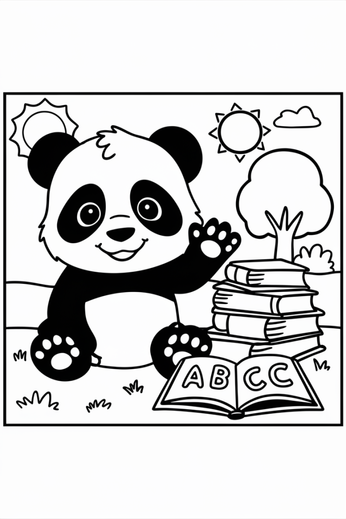panda coloring pages printable
