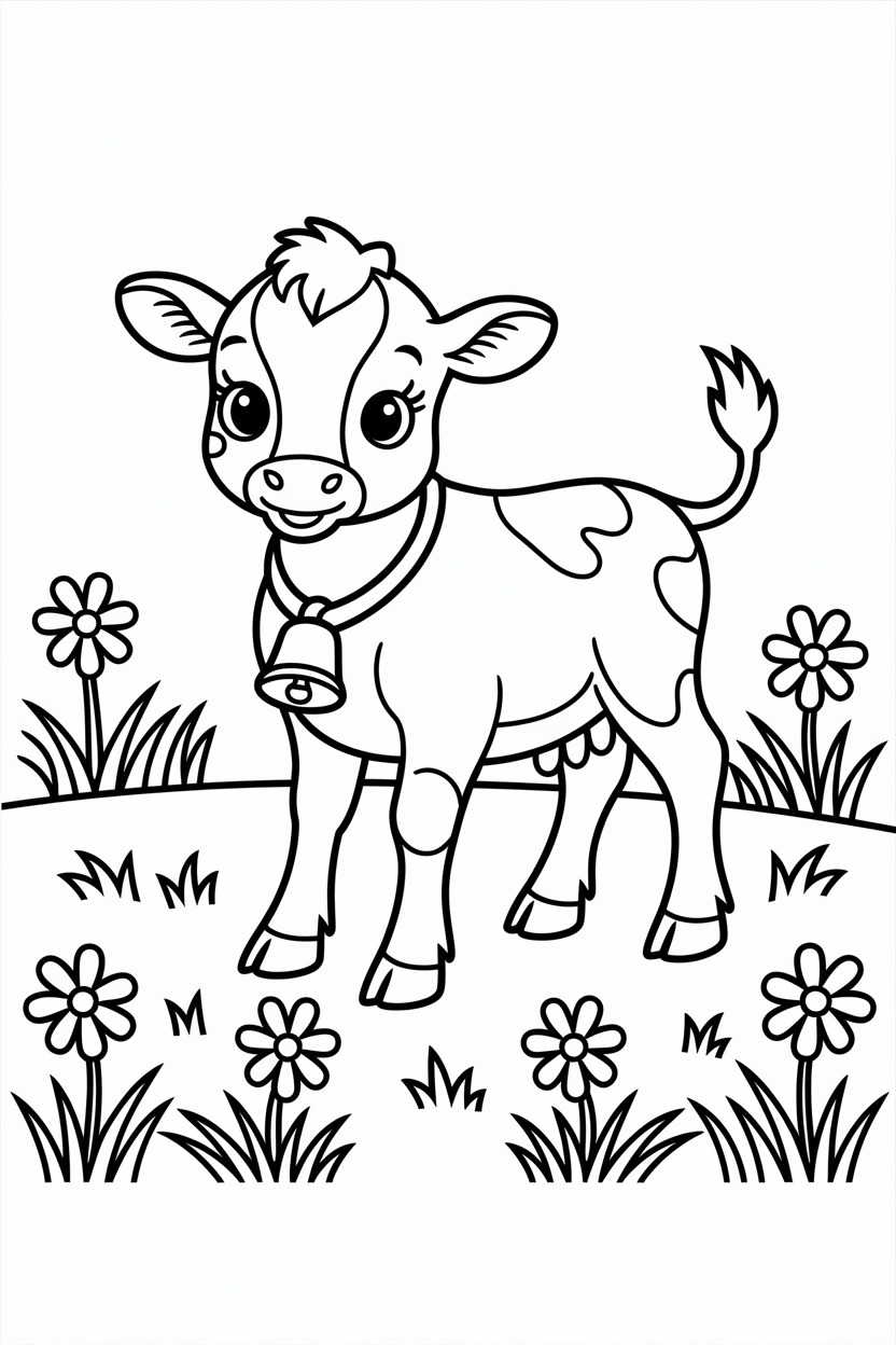baby calf coloring pages 