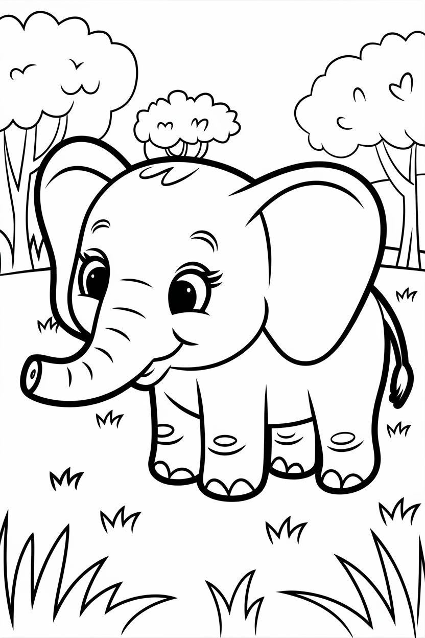 elephant coloring pages printable