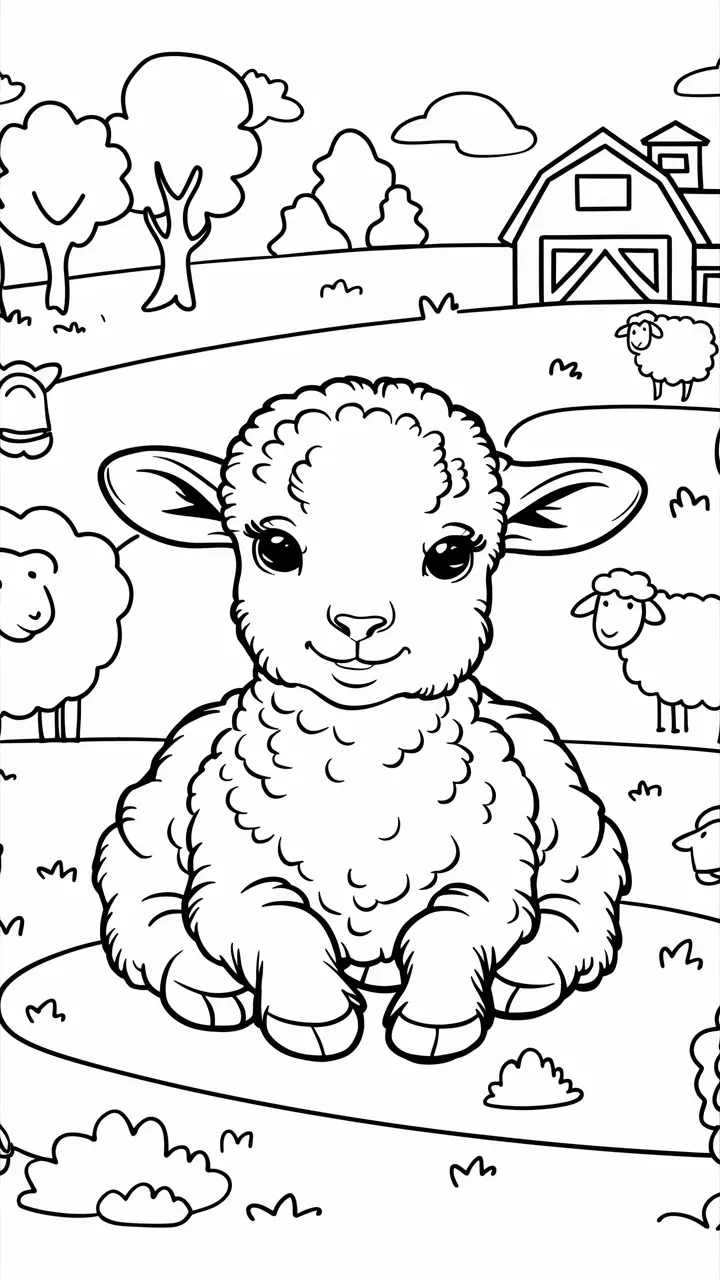 lamb coloring pages printable