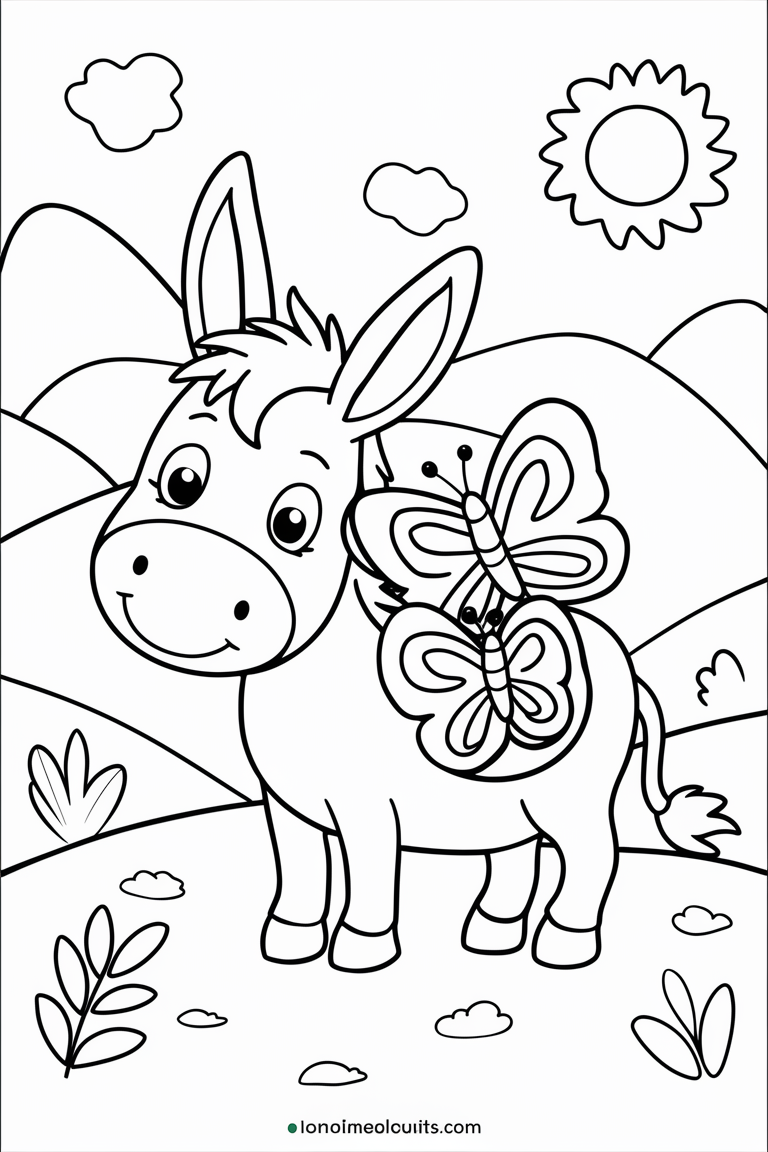 donkey coloring book 