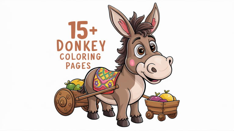 donkey coloring page