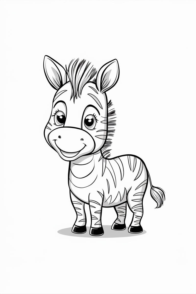 baby zebra coloring pages 