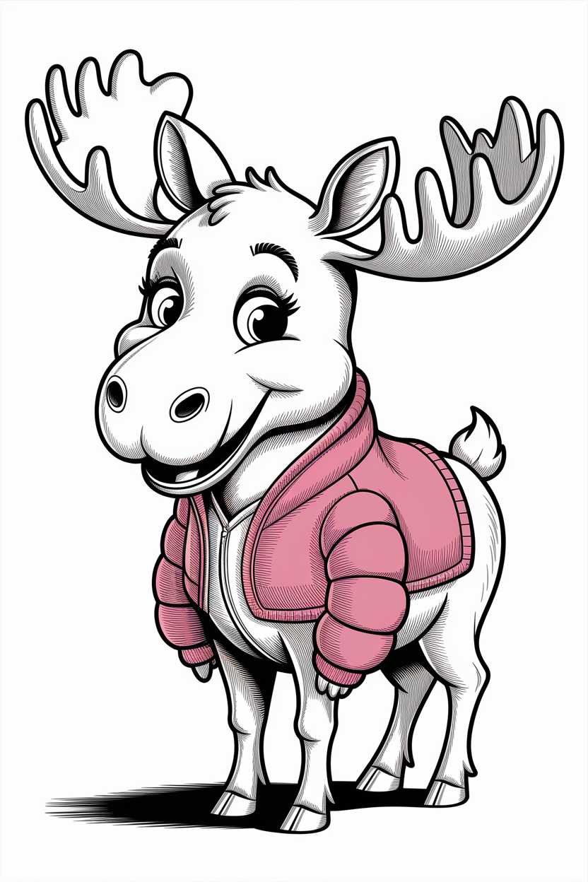 free printable moose coloring pages