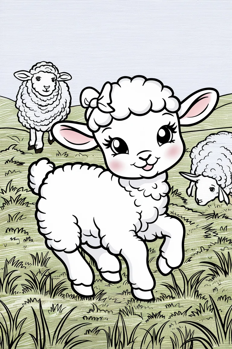 lamb coloring pages for kids
