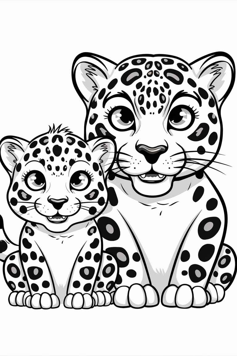 free printable snow leopard coloring pages